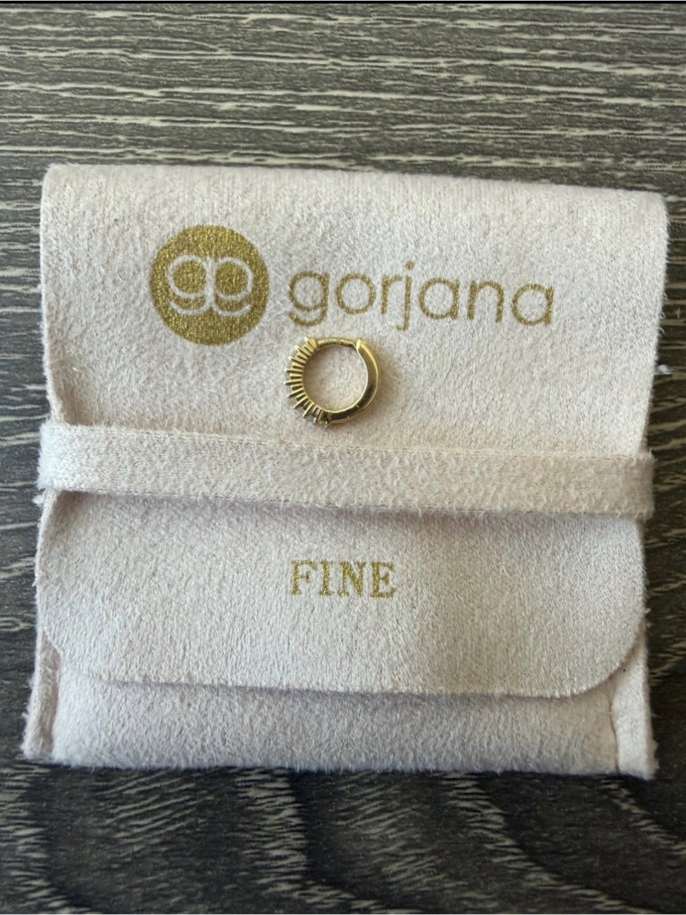 Gorjana 14K Diamond Pavé Single Huggie Earring